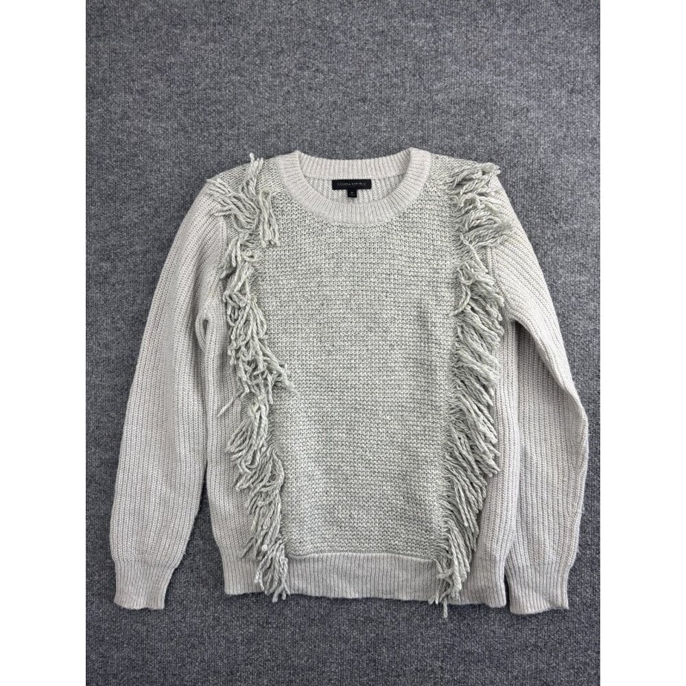Banana Republic Sweater Womens Medium Fringe Knit Pullover Crewneck Boho
